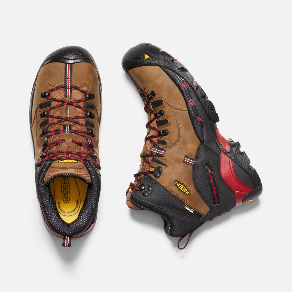 Botas de Trabajo Keen Mexico Marrom/Negros - Hombre Csa Hamilton Waterproof (Carbon-Fiber Toe) - QM3